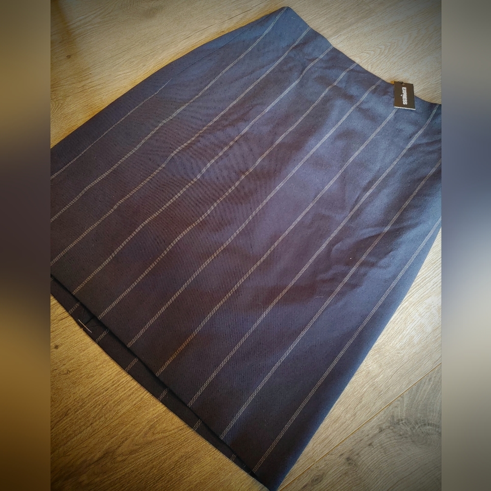 NWT Express Navy Pinstripe Mini Skirt Size 8